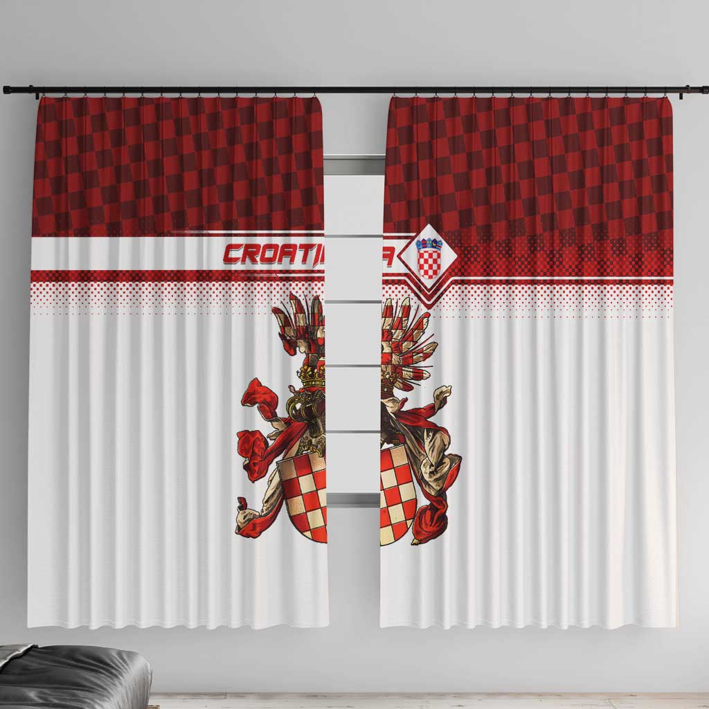 Croatia Window Curtain Vintage Coat Of Arms - Wonder Print Shop