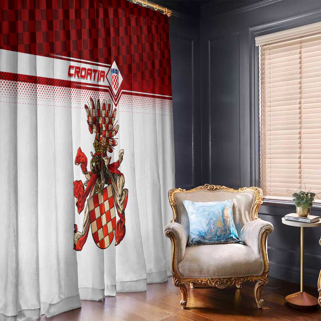 Croatia Window Curtain Vintage Coat Of Arms - Wonder Print Shop