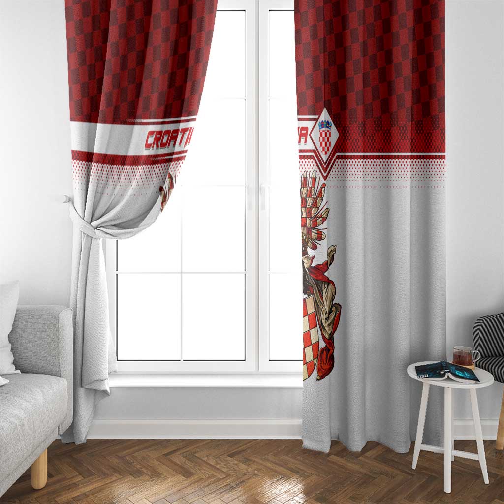 Croatia Window Curtain Vintage Coat Of Arms - Wonder Print Shop