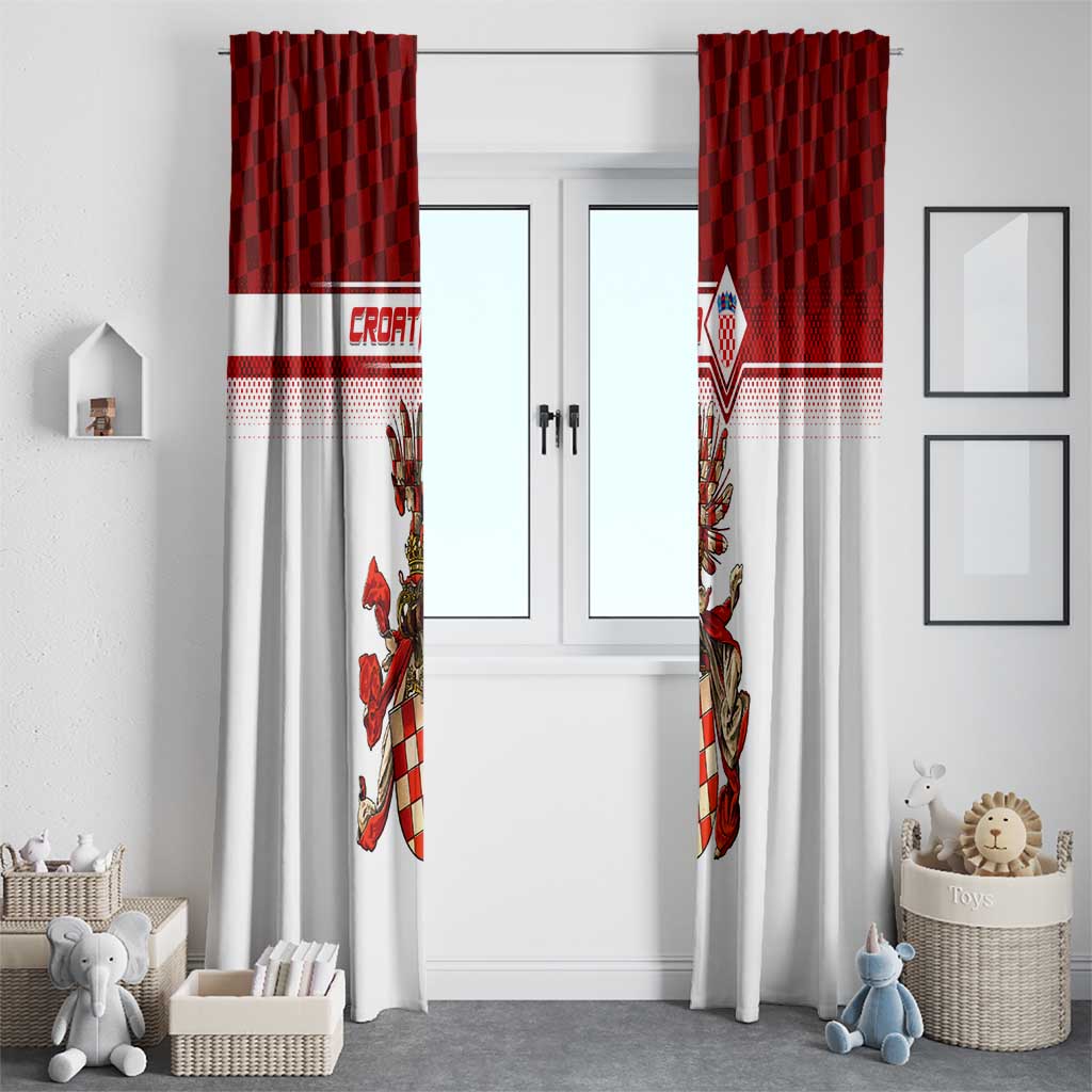 Croatia Window Curtain Vintage Coat Of Arms - Wonder Print Shop