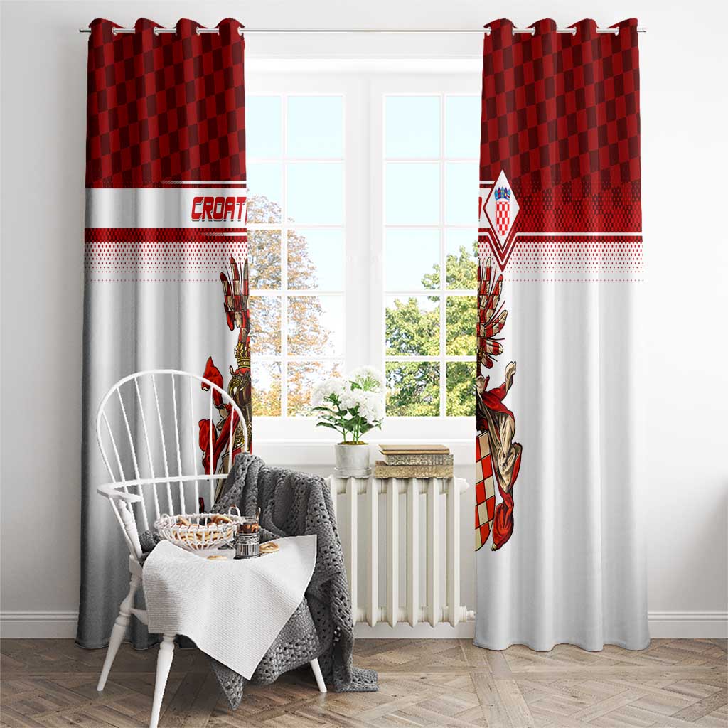 Croatia Window Curtain Vintage Coat Of Arms - Wonder Print Shop