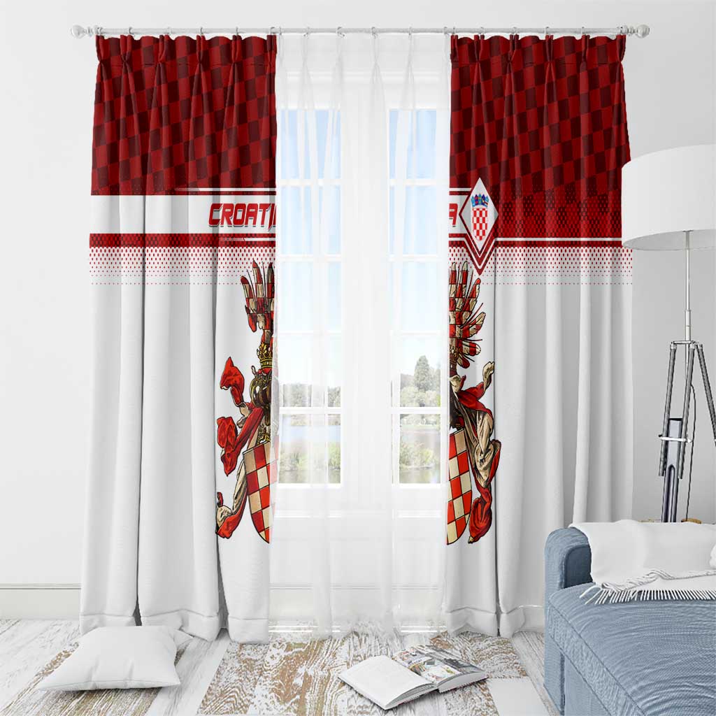 Croatia Window Curtain Vintage Coat Of Arms - Wonder Print Shop