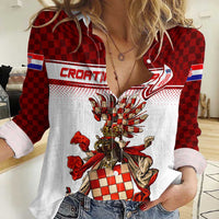Personalized Croatia Women Casual Shirt Vintage Coat Of Arms - Wonder Print Shop