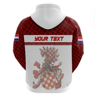 Personalized Croatia Zip Hoodie Vintage Coat Of Arms - Wonder Print Shop