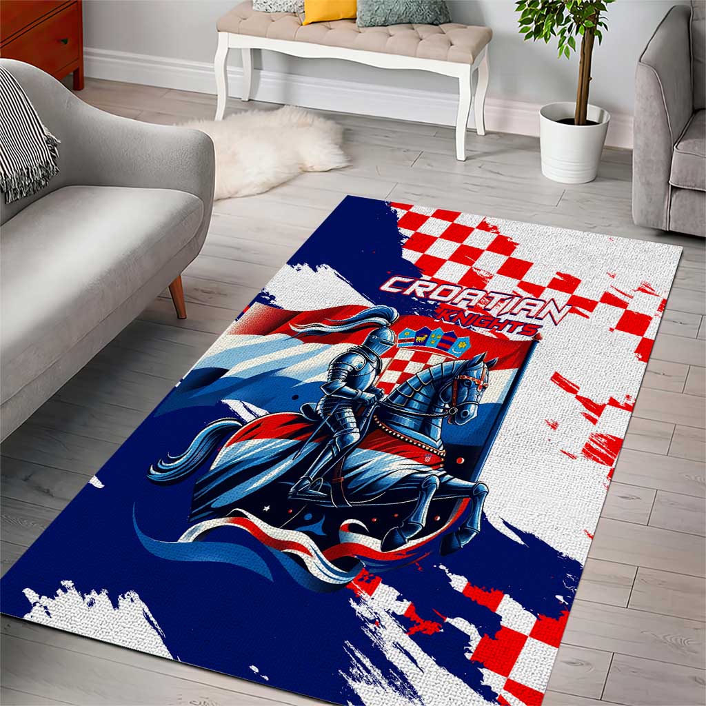 Croatian Knights Area Rug Hrvatska Coat Of Arms - Wonder Print Shop