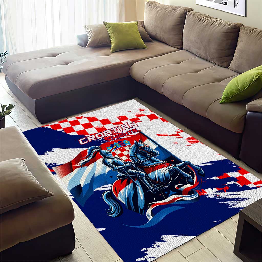 Croatian Knights Area Rug Hrvatska Coat Of Arms - Wonder Print Shop