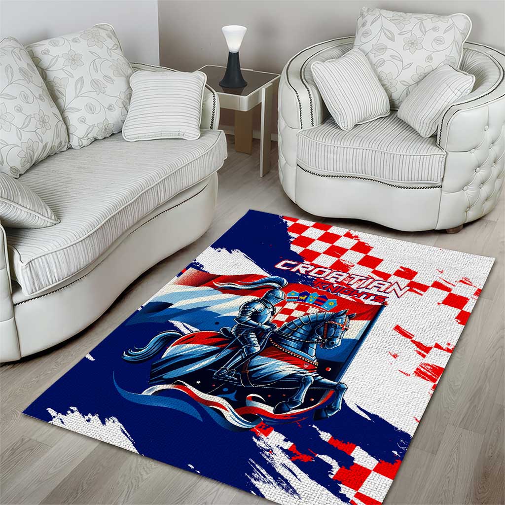 Croatian Knights Area Rug Hrvatska Coat Of Arms - Wonder Print Shop