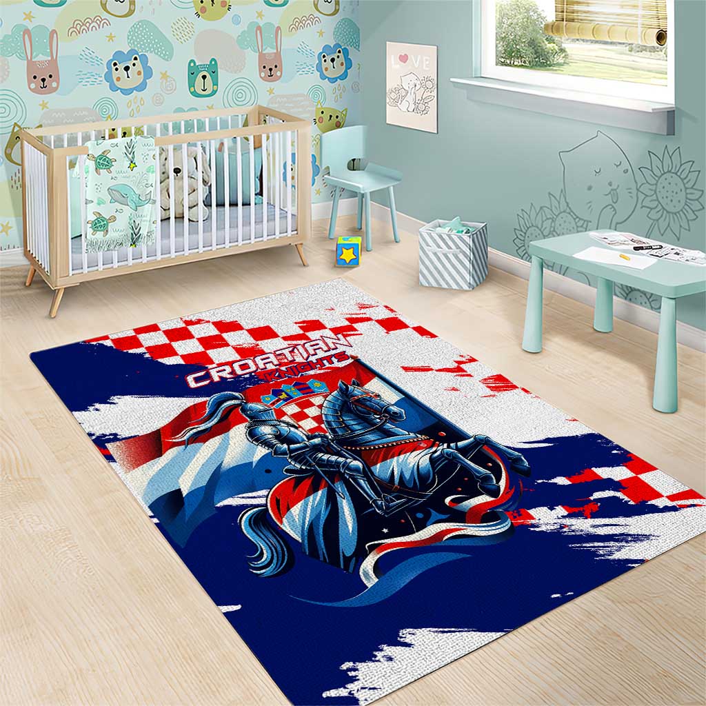 Croatian Knights Area Rug Hrvatska Coat Of Arms - Wonder Print Shop