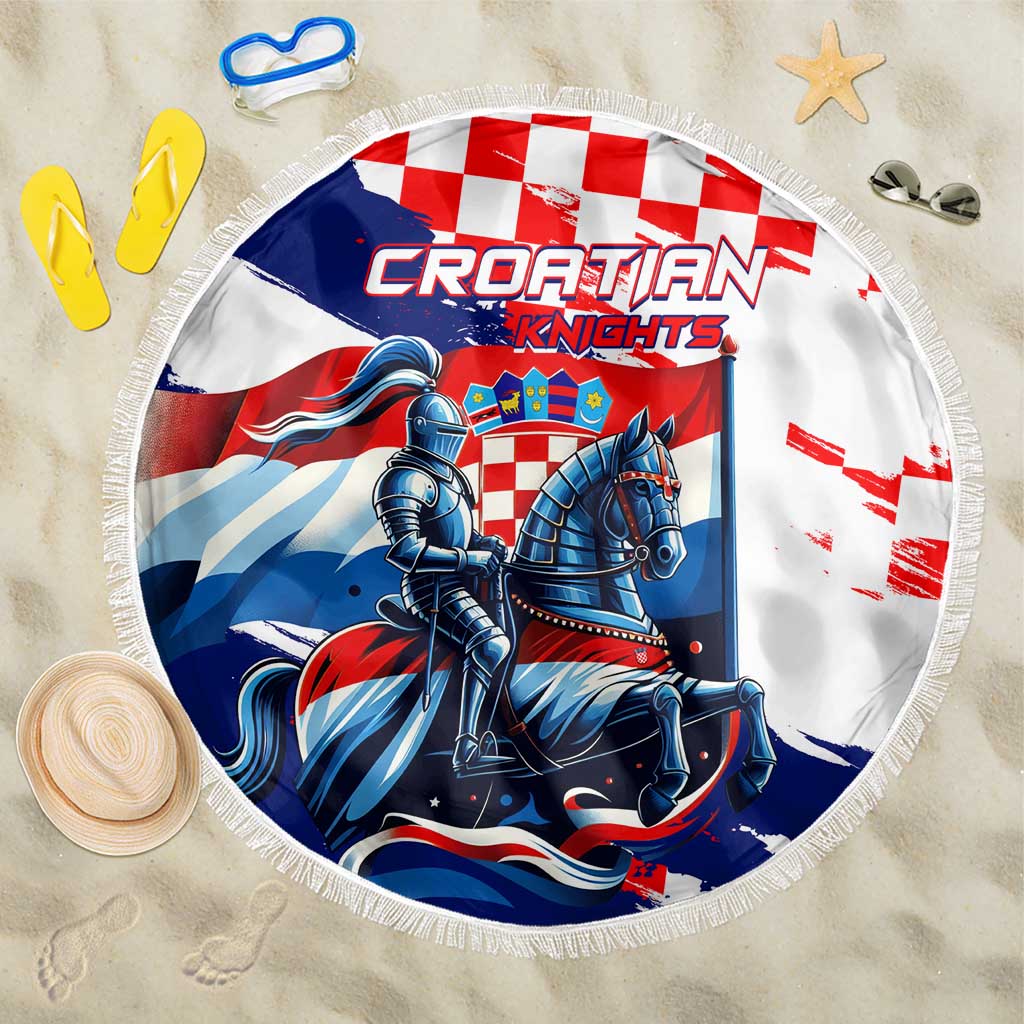 Croatian Knights Beach Blanket Hrvatska Coat Of Arms - Wonder Print Shop