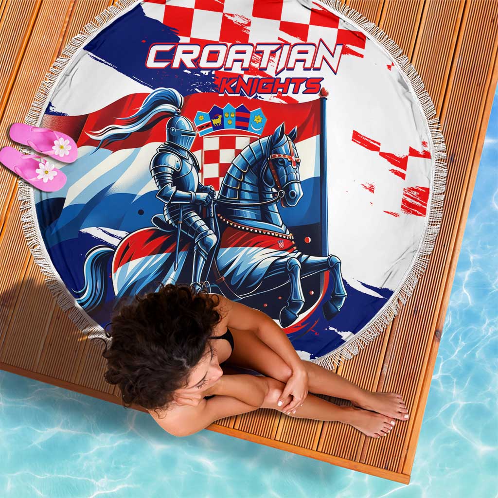 Croatian Knights Beach Blanket Hrvatska Coat Of Arms - Wonder Print Shop
