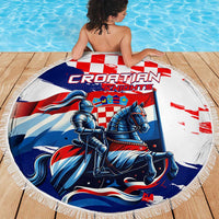 Croatian Knights Beach Blanket Hrvatska Coat Of Arms - Wonder Print Shop