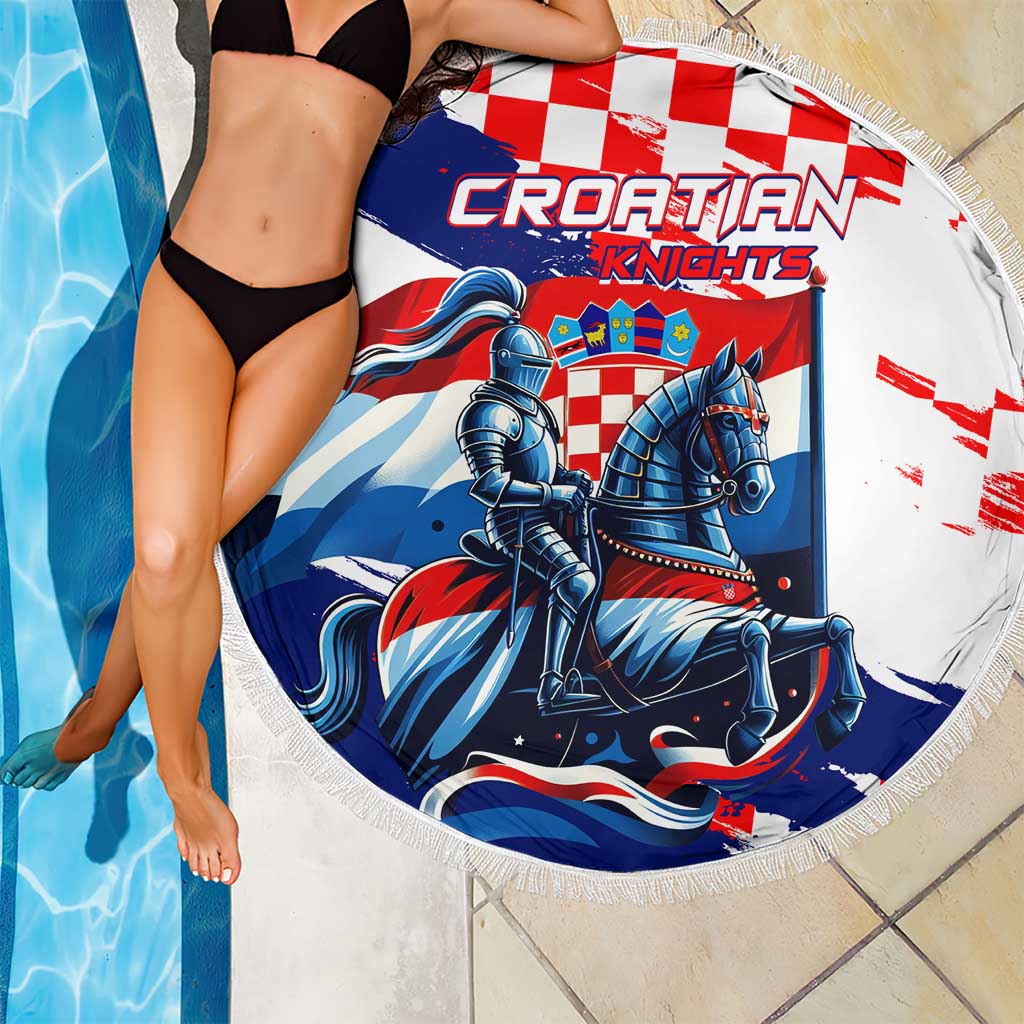 Croatian Knights Beach Blanket Hrvatska Coat Of Arms - Wonder Print Shop
