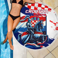 Croatian Knights Beach Blanket Hrvatska Coat Of Arms - Wonder Print Shop