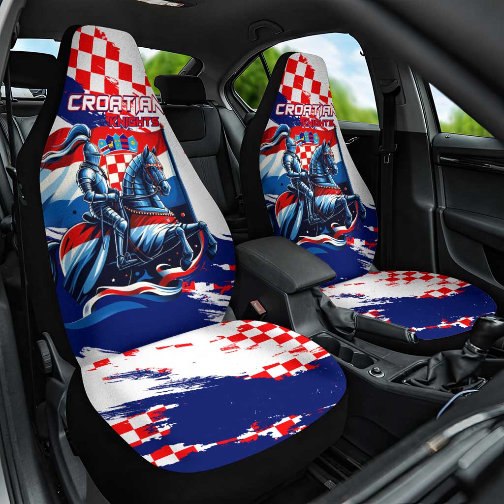 Croatian Knights Car Seat Cover Hrvatska Coat Of Arms - Wonder Print Shop
