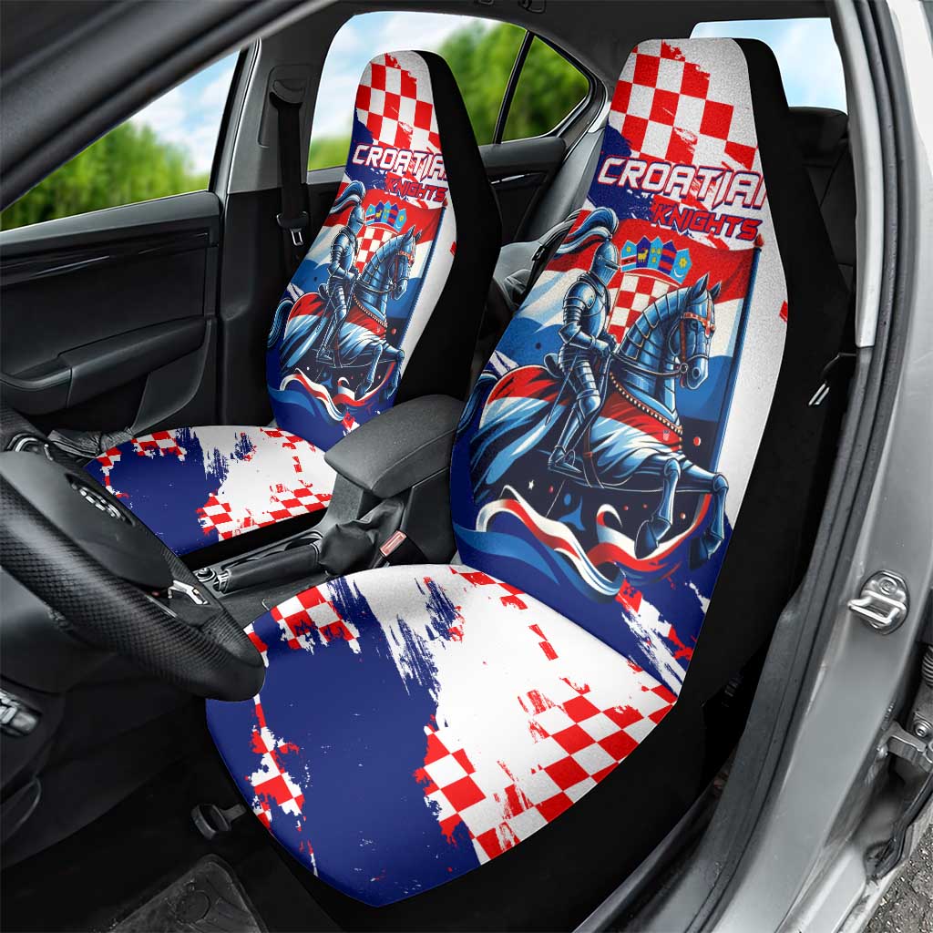 Croatian Knights Car Seat Cover Hrvatska Coat Of Arms - Wonder Print Shop