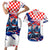 Personalized Croatian Knights Couples Matching Short Sleeve Bodycon Dress and Hawaiian Shirt Hrvatska Coat Of Arms - Wonder Print Shop
