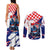 Personalized Croatian Knights Couples Matching Tank Maxi Dress and Long Sleeve Button Shirt Hrvatska Coat Of Arms - Wonder Print Shop