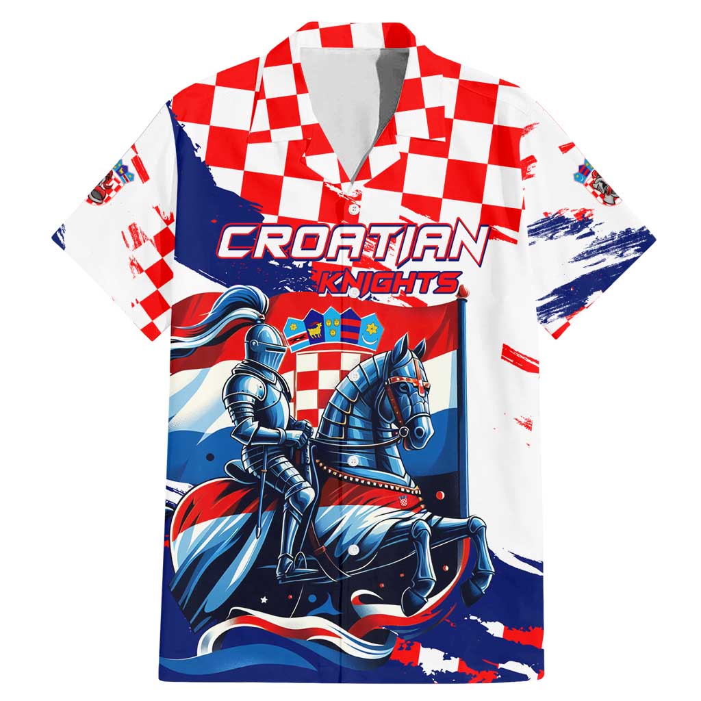 Personalized Croatian Knights Family Matching Mermaid Dress and Hawaiian Shirt Hrvatska Coat Of Arms - Wonder Print Shop