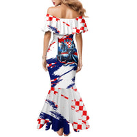 Personalized Croatian Knights Family Matching Mermaid Dress and Hawaiian Shirt Hrvatska Coat Of Arms - Wonder Print Shop