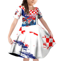 Personalized Croatian Knights Family Matching Off Shoulder Short Dress and Hawaiian Shirt Hrvatska Coat Of Arms - Wonder Print Shop