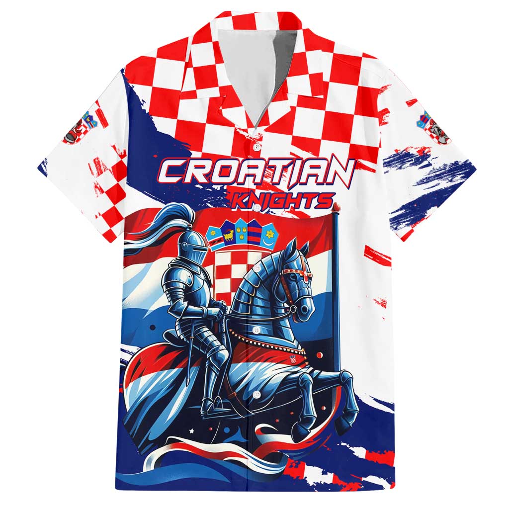 Personalized Croatian Knights Hawaiian Shirt Hrvatska Coat Of Arms - Wonder Print Shop