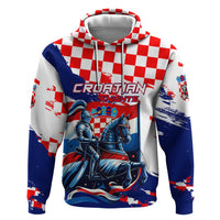 Personalized Croatian Knights Hoodie Hrvatska Coat Of Arms - Wonder Print Shop