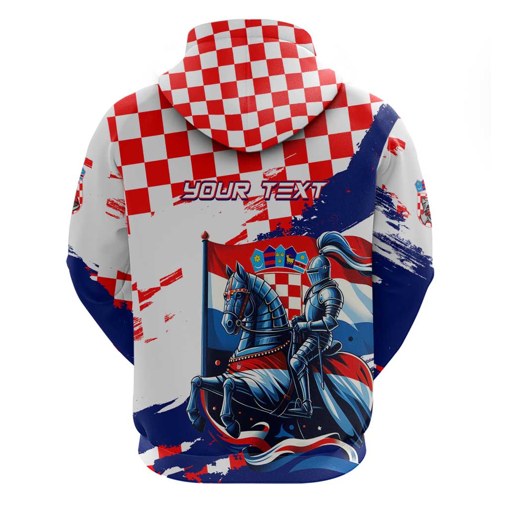 Personalized Croatian Knights Hoodie Hrvatska Coat Of Arms - Wonder Print Shop