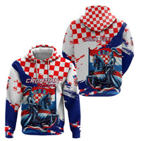 Personalized Croatian Knights Hoodie Hrvatska Coat Of Arms - Wonder Print Shop