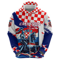 Personalized Croatian Knights Hoodie Hrvatska Coat Of Arms - Wonder Print Shop