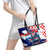 Croatian Knights Leather Tote Bag Hrvatska Coat Of Arms - Wonder Print Shop