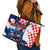 Croatian Knights Leather Tote Bag Hrvatska Coat Of Arms - Wonder Print Shop