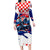 Personalized Croatian Knights Long Sleeve Bodycon Dress Hrvatska Coat Of Arms - Wonder Print Shop