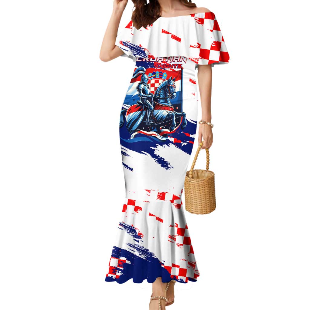 Personalized Croatian Knights Mermaid Dress Hrvatska Coat Of Arms - Wonder Print Shop