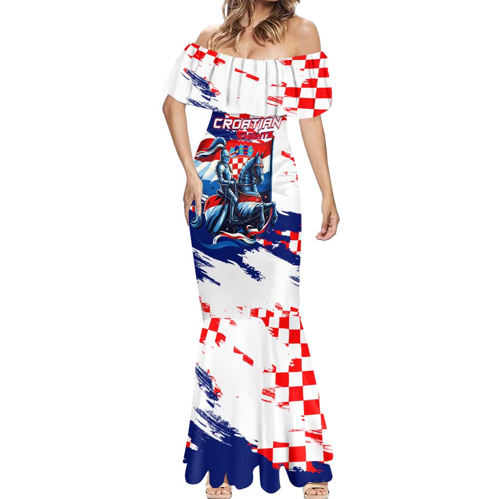 Personalized Croatian Knights Mermaid Dress Hrvatska Coat Of Arms - Wonder Print Shop