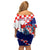 Personalized Croatian Knights Off Shoulder Short Dress Hrvatska Coat Of Arms - Wonder Print Shop