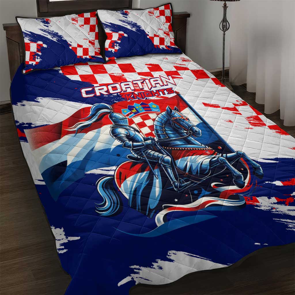 Croatian Knights Quilt Bed Set Hrvatska Coat Of Arms - Wonder Print Shop
