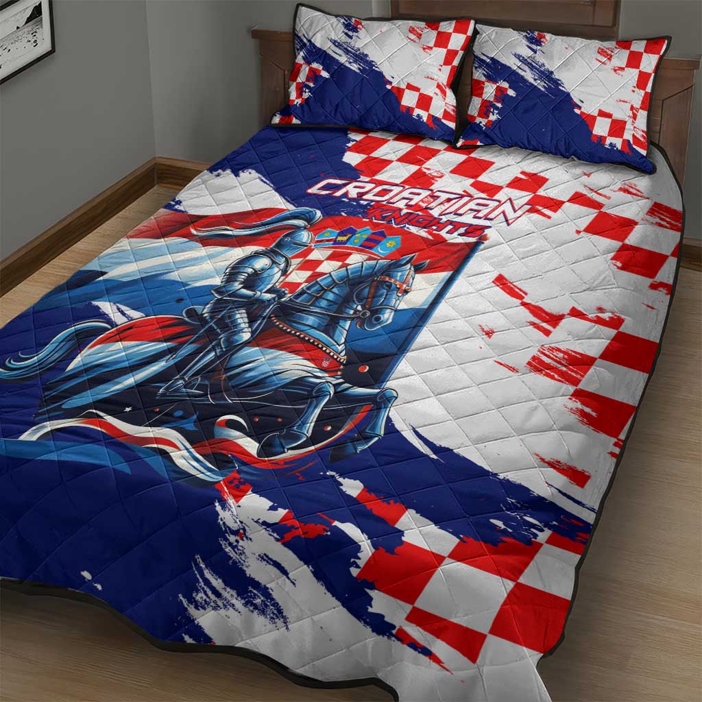 Croatian Knights Quilt Bed Set Hrvatska Coat Of Arms - Wonder Print Shop