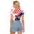 Personalized Croatian Knights Raglan Cropped T Shirt Hrvatska Coat Of Arms - Wonder Print Shop
