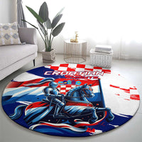 Croatian Knights Round Carpet Hrvatska Coat Of Arms