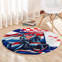 Croatian Knights Round Carpet Hrvatska Coat Of Arms