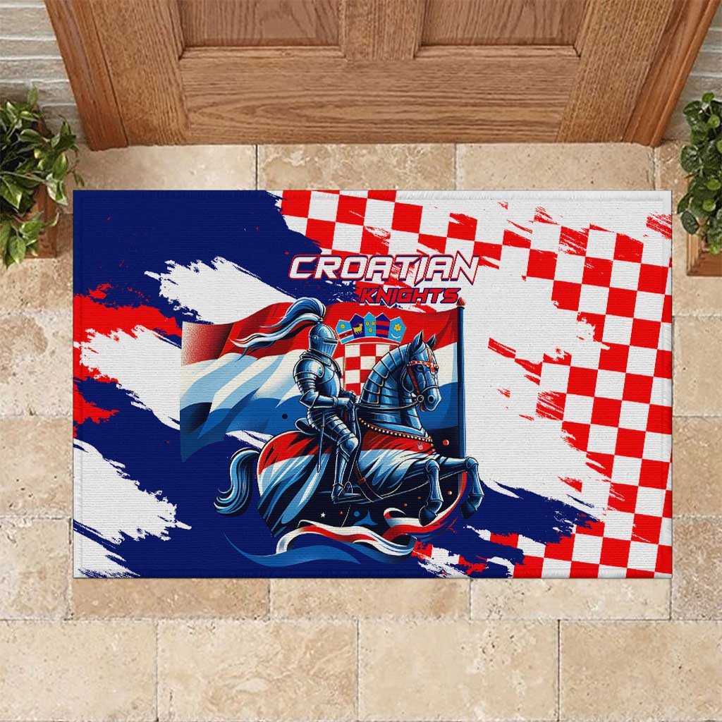 Croatian Knights Rubber Doormat Hrvatska Coat Of Arms - Wonder Print Shop