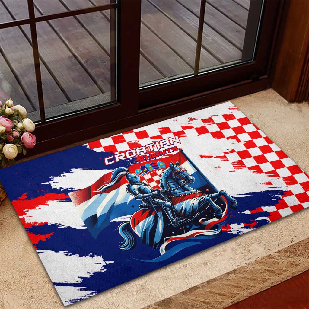 Croatian Knights Rubber Doormat Hrvatska Coat Of Arms - Wonder Print Shop