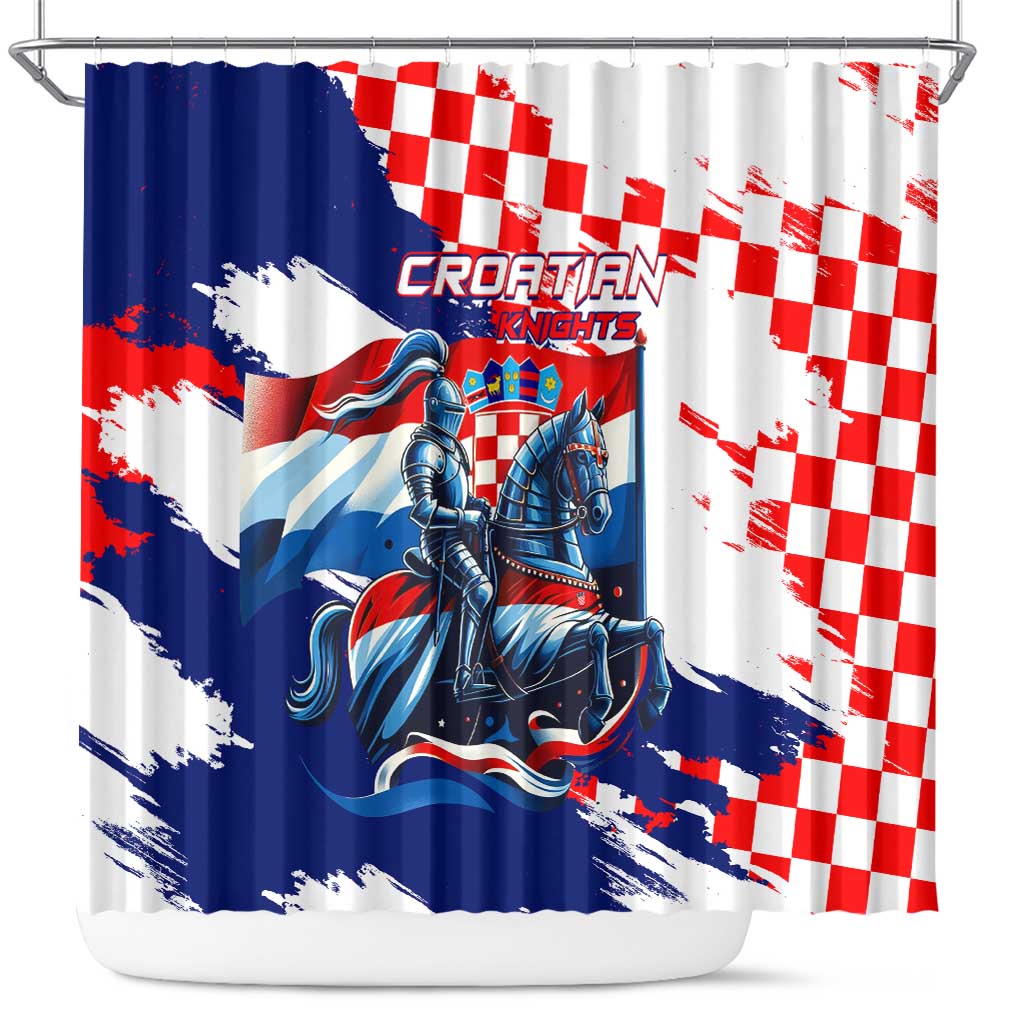 Croatian Knights Shower Curtain Hrvatska Coat Of Arms