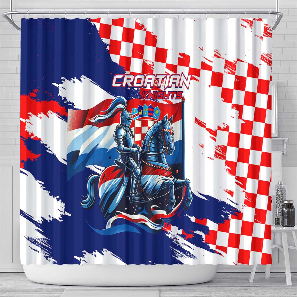 Croatian Knights Shower Curtain Hrvatska Coat Of Arms