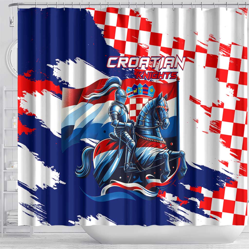 Croatian Knights Shower Curtain Hrvatska Coat Of Arms