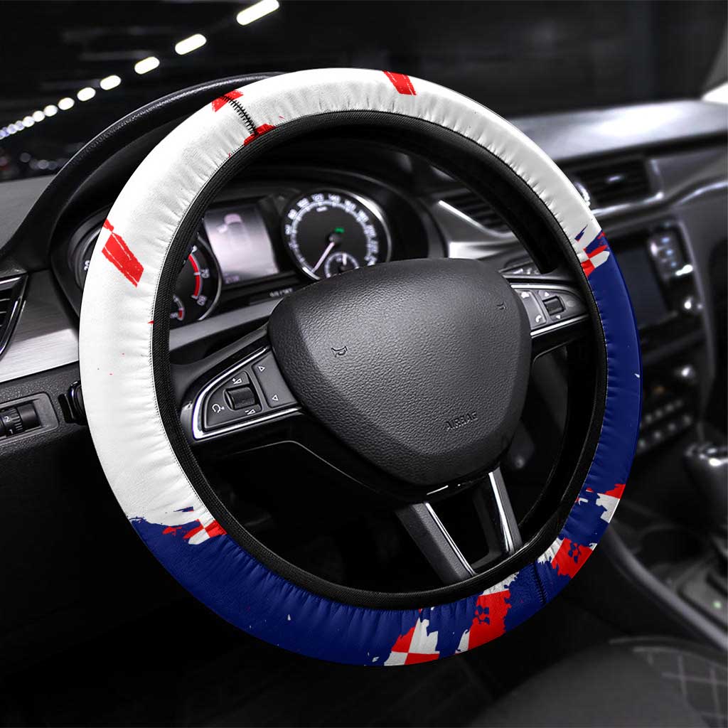Croatian Knights Steering Wheel Cover Hrvatska Coat Of Arms - Wonder Print Shop