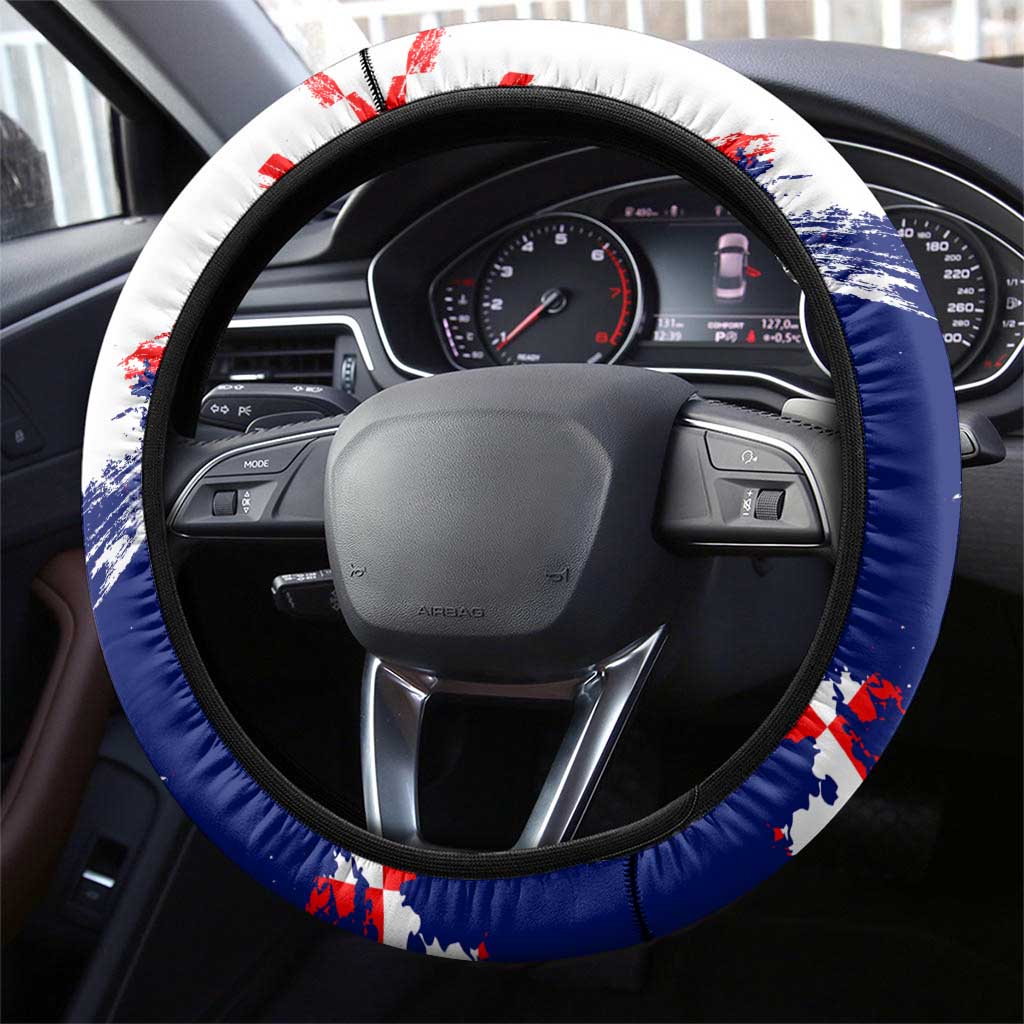 Croatian Knights Steering Wheel Cover Hrvatska Coat Of Arms - Wonder Print Shop