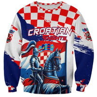 Personalized Croatian Knights Sweatshirt Hrvatska Coat Of Arms - Wonder Print Shop