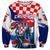 Personalized Croatian Knights Sweatshirt Hrvatska Coat Of Arms - Wonder Print Shop