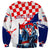 Personalized Croatian Knights Sweatshirt Hrvatska Coat Of Arms - Wonder Print Shop